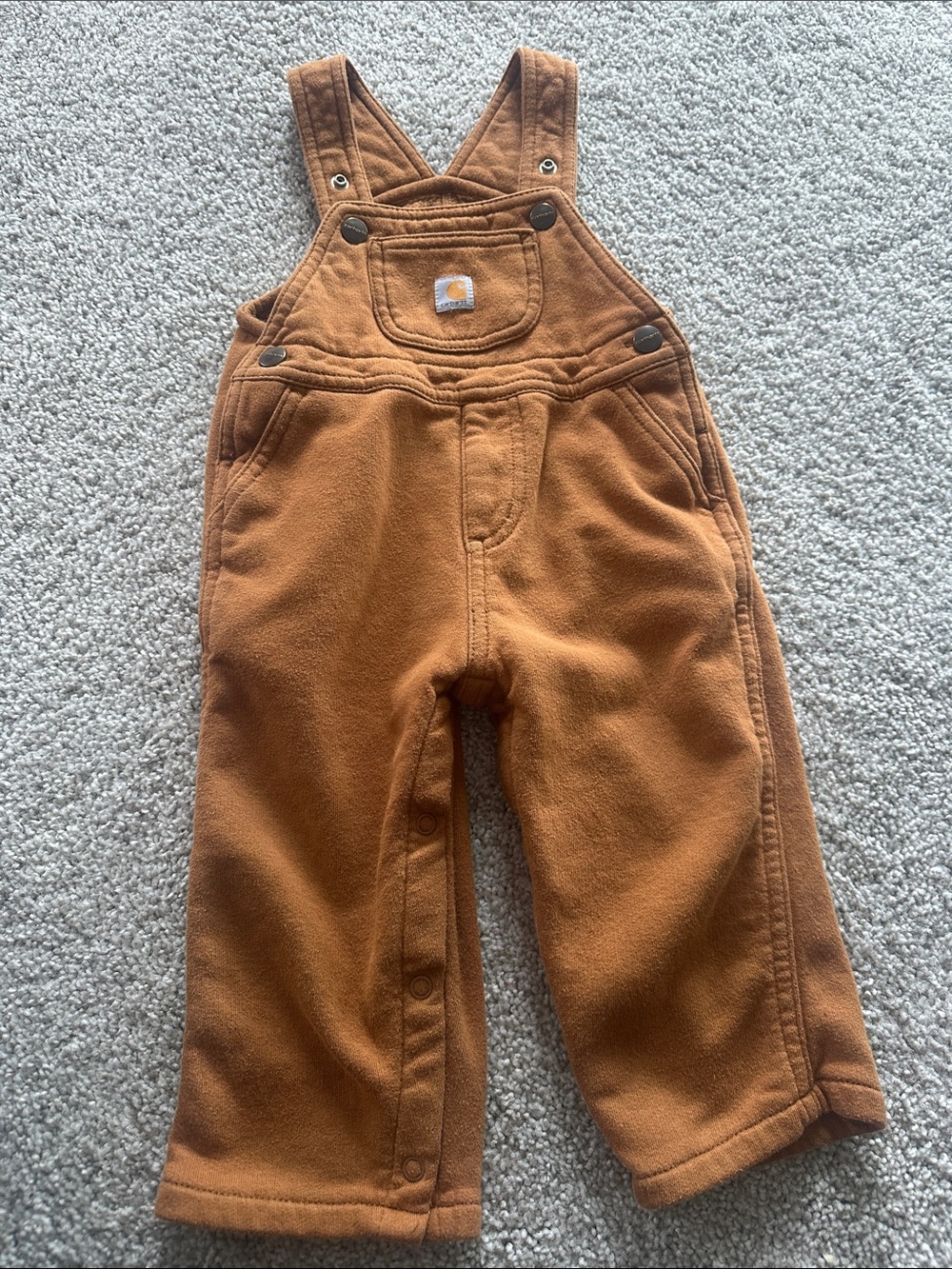 Carhartt tan baby boy overalls size 18 months